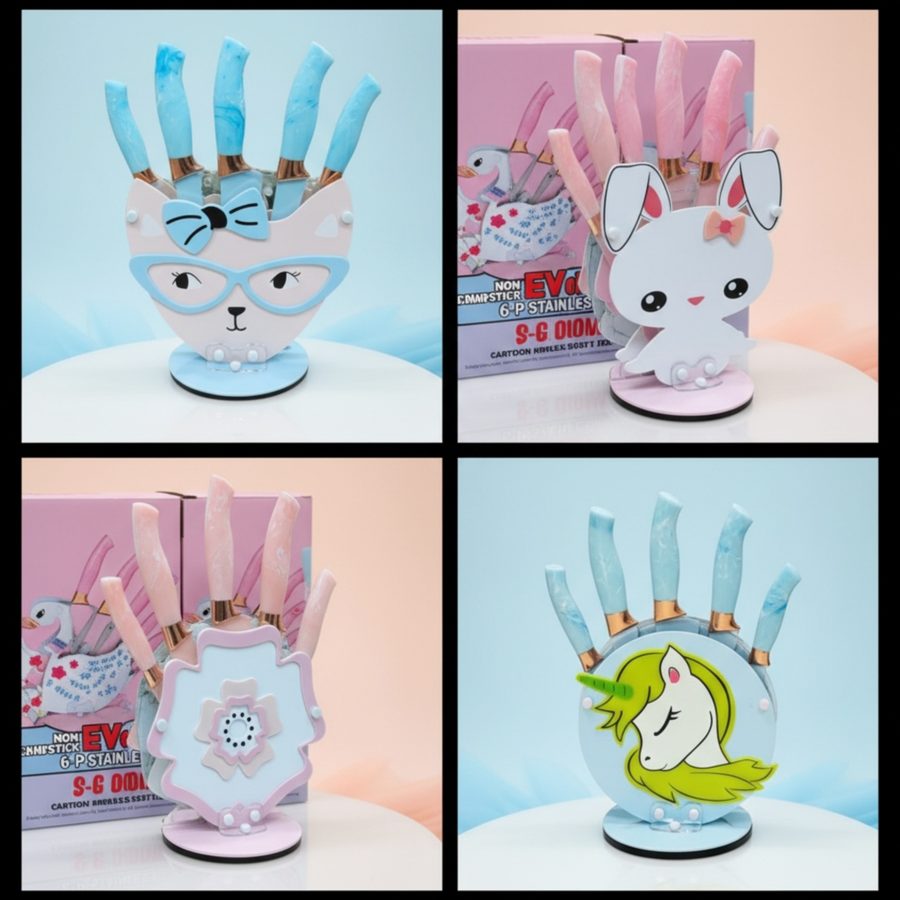 طقم السكاكين التركي الدوار - الأربعة تصميمات